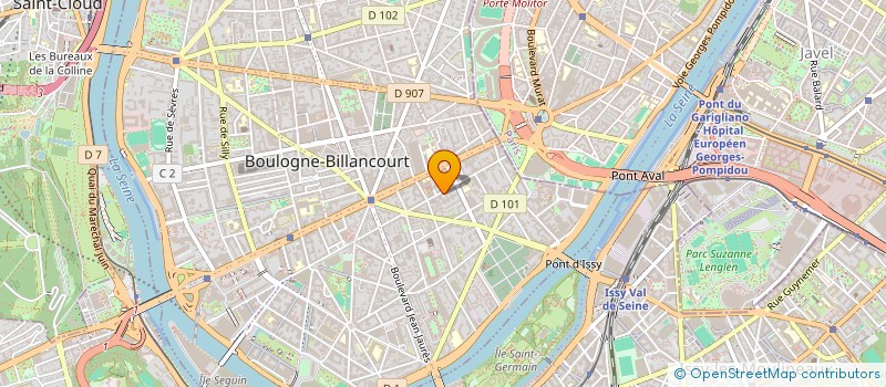 localisation de l'entreprise GASCORE  BOULOGNE-BILLANCOURT