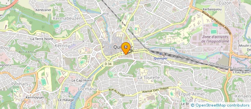 localisation de l'entreprise GASHORBER à QUIMPER