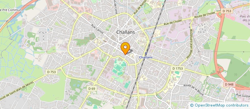 localisation de l'entreprise GASINVEST à CHALLANS
