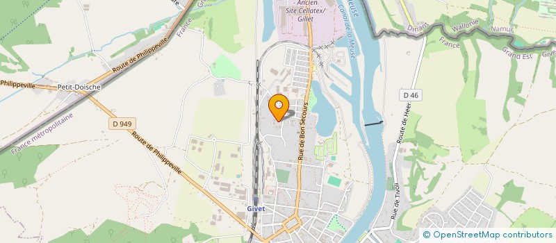 localisation de l'entreprise GASJULES  GIVET