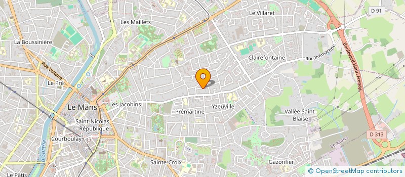 localisation de l'entreprise GASNIER COUTARD  YVRE-L'EVEQUE