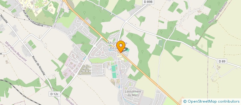 localisation de l'entreprise GASNIER PISCINES  MIGNALOUX-BEAUVOIR