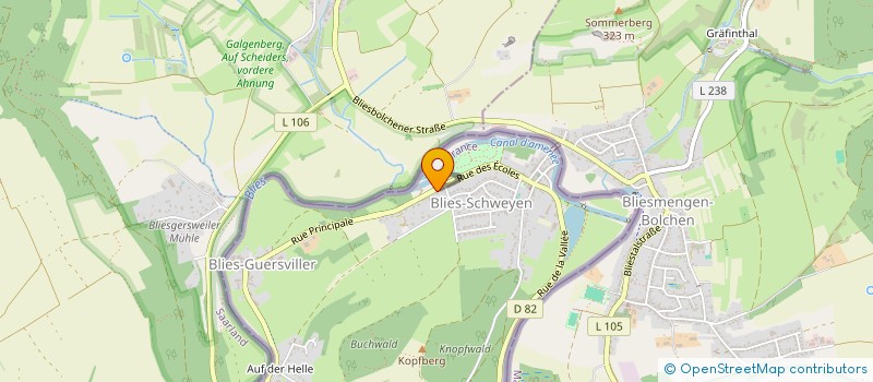 localisation de l'entreprise GASPARD & WATSON  BLIES-GUERSVILLER