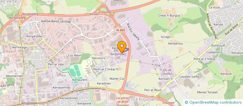 localisation de l'entreprise GASPIPA  GUIPAVAS