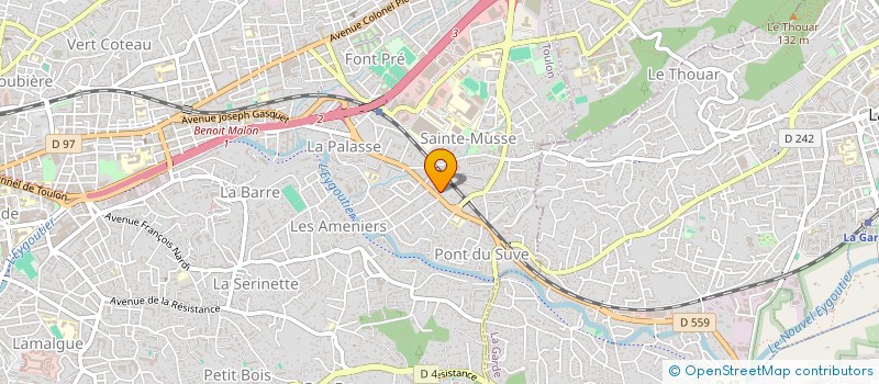 localisation de l'entreprise GASQUET CONTROLE TECHNIQUE à TOULON