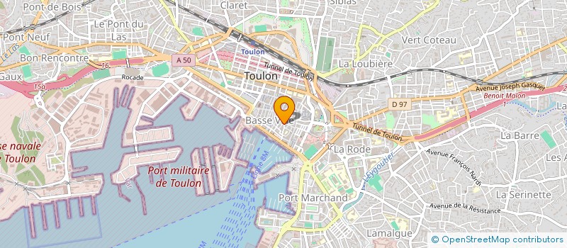 localisation de l'entreprise GASSIN ET FILS CHEMISERIE  TOULON