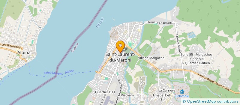 localisation de l'entreprise GASSON PRO SANITAIRE à SAINT-LAURENT-DU-MARONI