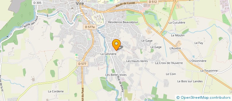 localisation de l'entreprise GASTE  VIRE NORMANDIE