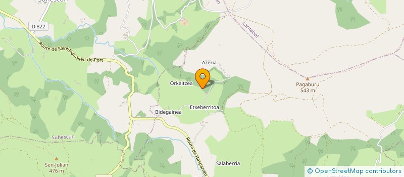 localisation de l'entreprise GASTELUGAINE  BUSTINCE-IRIBERRY