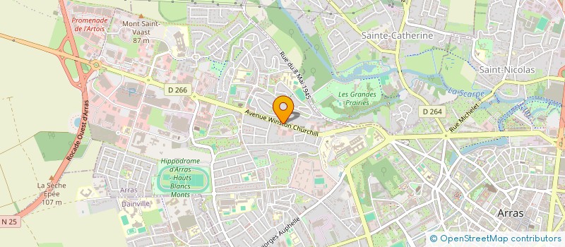 localisation de l'entreprise GASTON à ARRAS