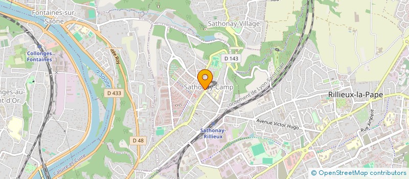 localisation de l'entreprise GASTON  SATHONAY-CAMP