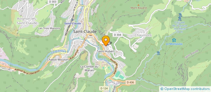 localisation de l'entreprise GASTON PONCET SAS  SAINT-CLAUDE
