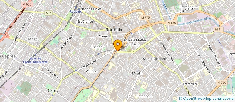 localisation de l'entreprise GASTRO LES PARABOLES à ROUBAIX