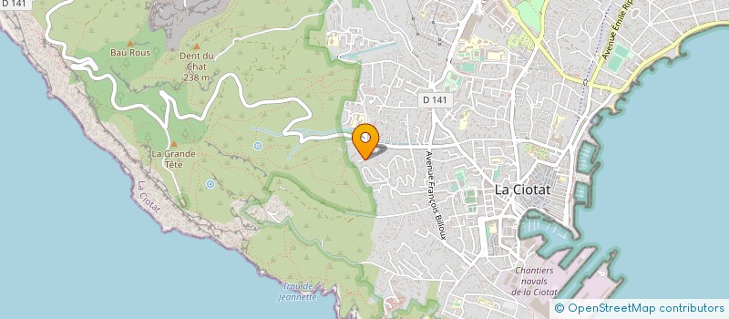 localisation de l'entreprise GASTRO SUD  LA CIOTAT