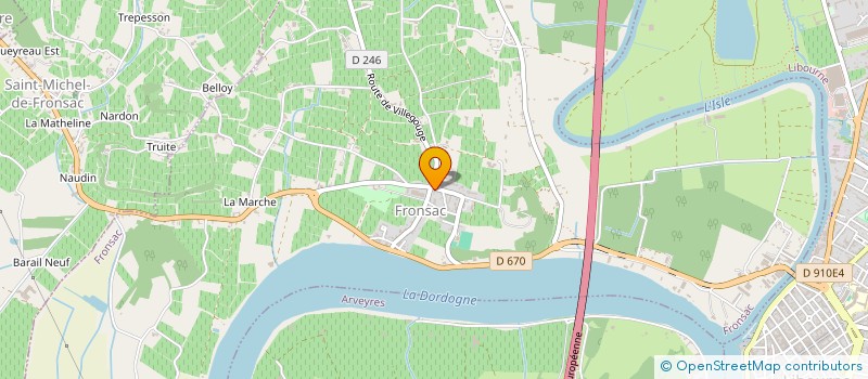 localisation de l'entreprise GASTROM  FRONSAC