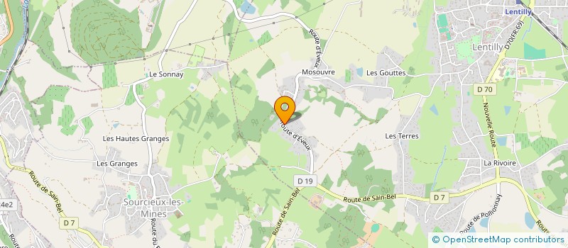 localisation de l'entreprise GASVIC69  LENTILLY