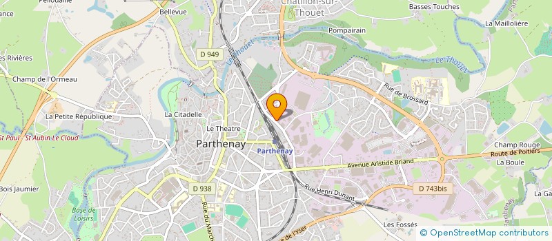 localisation de l'entreprise GATI COOPERATION  PARTHENAY