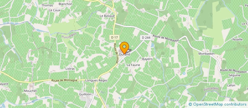 localisation de l'entreprise GATIEN  PUISSEGUIN