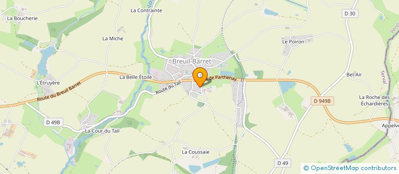 localisation de l'entreprise GATINE FER à VOUVANT