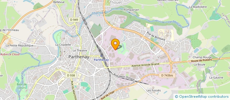 localisation de l'entreprise GATINE FLEURS  PARTHENAY