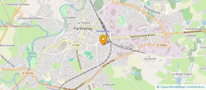 localisation de l'entreprise GATINELECT à PARTHENAY