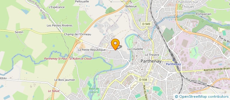 localisation de l'entreprise GATISPORT  PARTHENAY