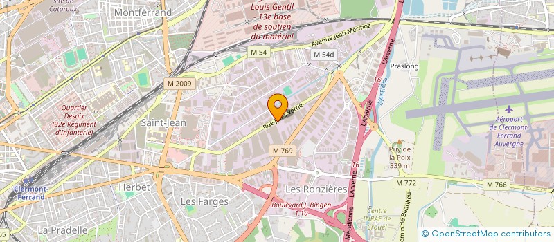 localisation de l'entreprise GATLAS  CLERMONT-FERRAND