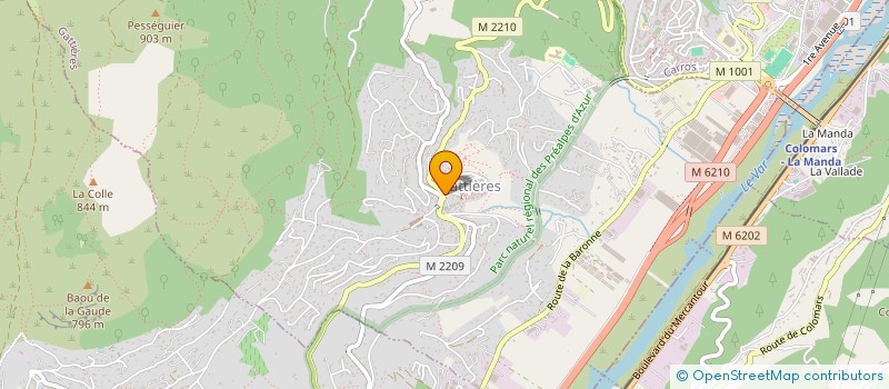localisation de l'entreprise GATTIERES EN COULEURS à GATTIERES