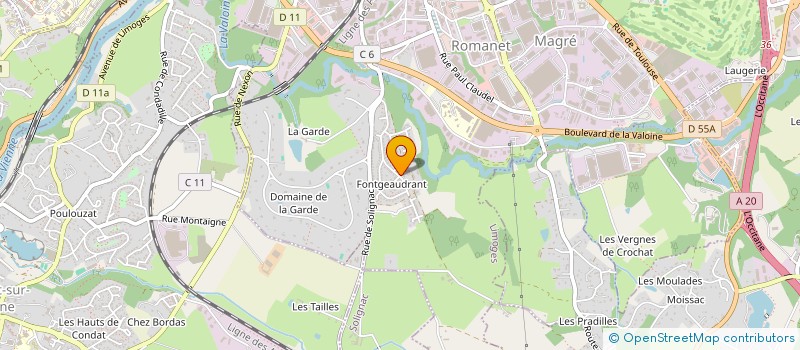 localisation de l'entreprise GATTONI ART à LIMOGES