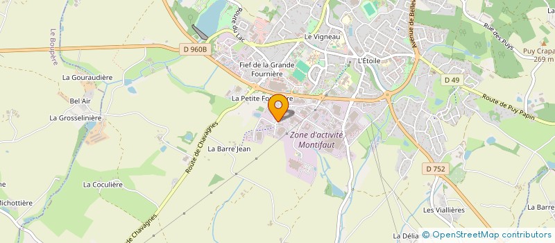 localisation de l'entreprise GAUBERT T.P. à POUZAUGES