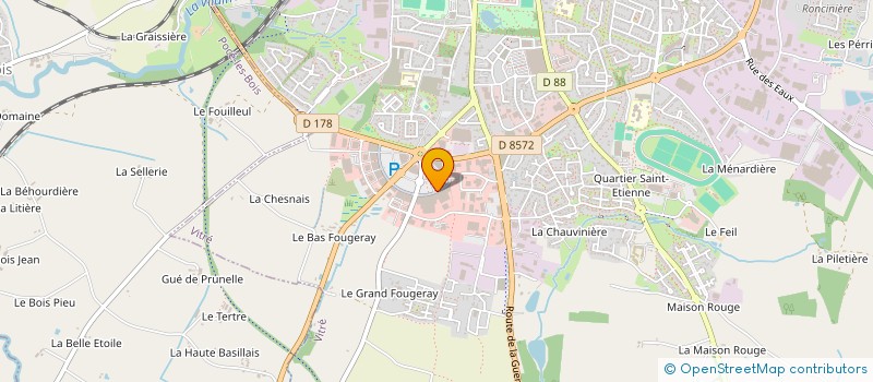 localisation de l'entreprise GAUBROS  VITRE