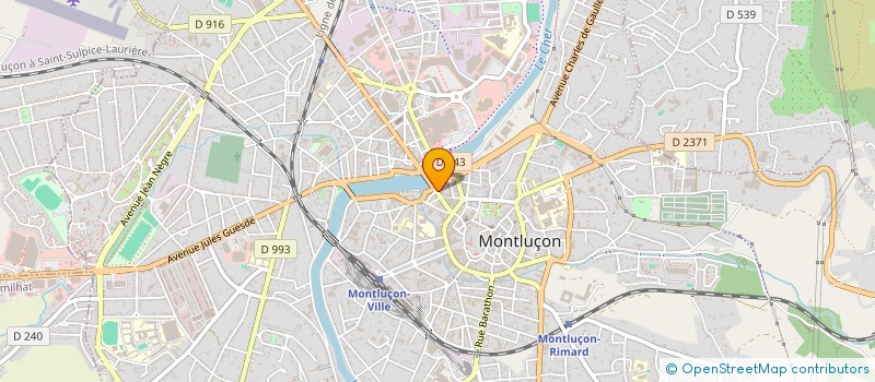 localisation de l'entreprise GAUDEFROY IMMOBILIER à MONTLUCON