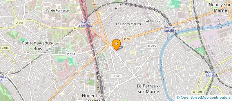 localisation de l'entreprise GAUDETE à LE PERREUX-SUR-MARNE