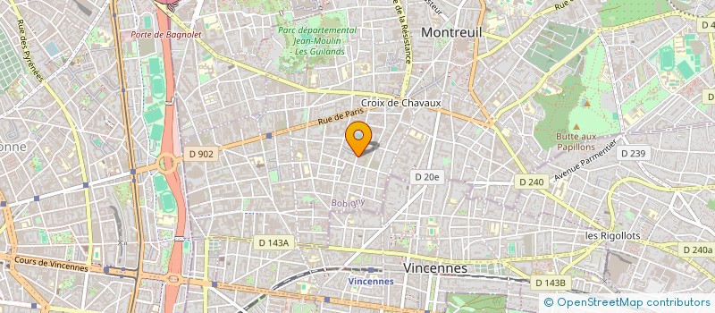 localisation de l'entreprise GAUDEX TRIEDE  MONTREUIL