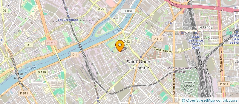 localisation de l'entreprise GAUDEZ TECH LAB  SAINT-OUEN-SUR-SEINE