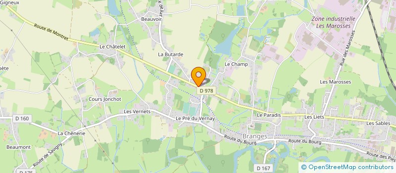 localisation de l'entreprise GAUDILLERE MOTOCULTURE à BRANGES