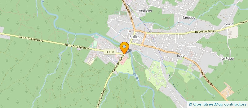 localisation de l'entreprise GAUDILLIERE à SALLES