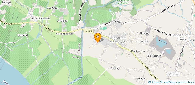 localisation de l'entreprise GAUDIN  PRIGNAC-ET-MARCAMPS