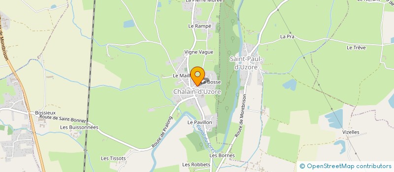 localisation de l'entreprise GAUDIN à CHALAIN-D'UZORE