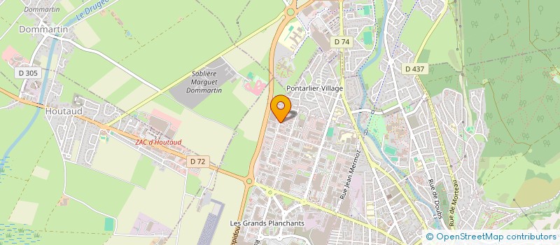 localisation de l'entreprise GAUDIN CHAUFFAGE à PONTARLIER