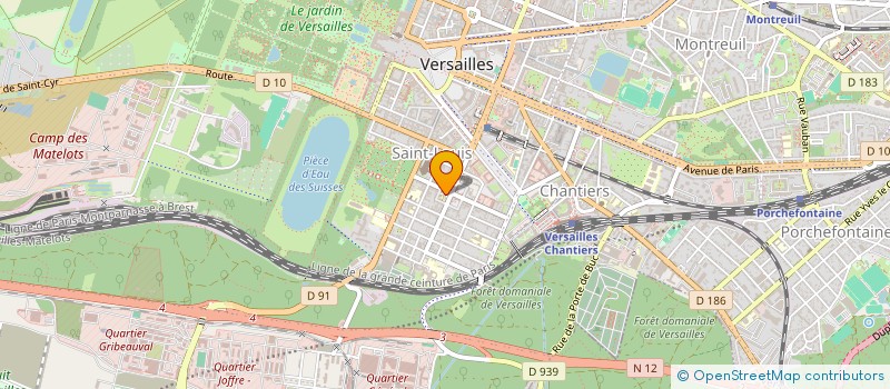 localisation de l'entreprise GAUDIN SAS à VERSAILLES