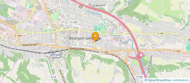 localisation de l'entreprise GAUDIN TEINTURES ET APPRETS GTA à BOURGOIN-JALLIEU
