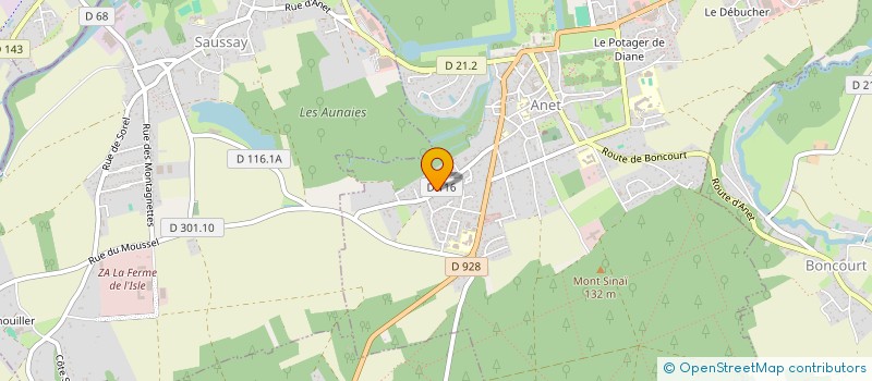 localisation de l'entreprise GAUDON SERVICES à ANET