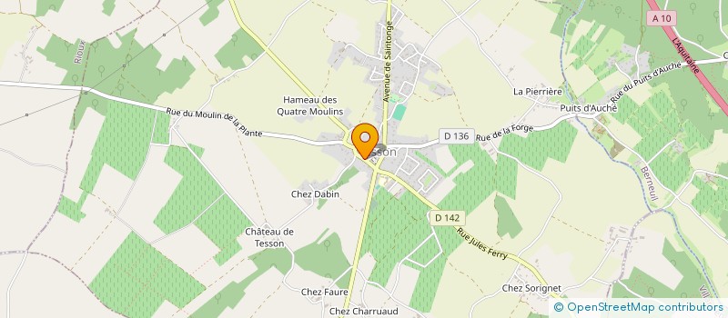 localisation de l'entreprise GAUDRY OLIVIER  BERNEUIL