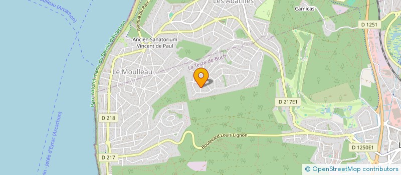 localisation de l'entreprise GAUFFRE LALANNE  LA TESTE DE BUCH