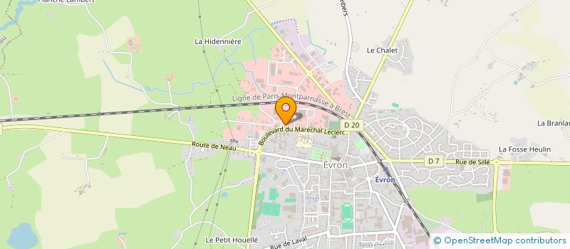 localisation de l'entreprise GAUGAIN AUTOMOBILES à EVRON