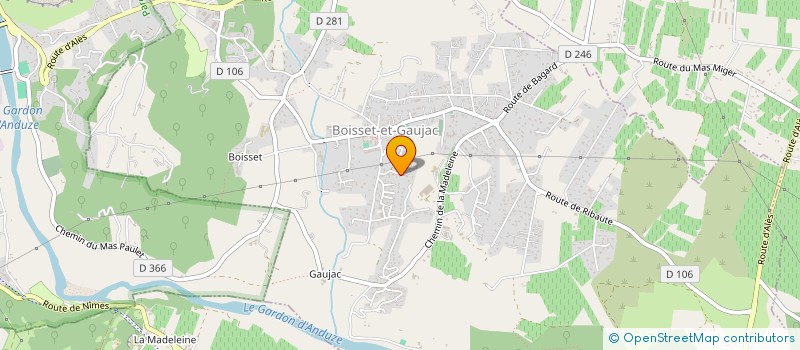 localisation de l'entreprise GAUJAC  BOISSET-ET-GAUJAC