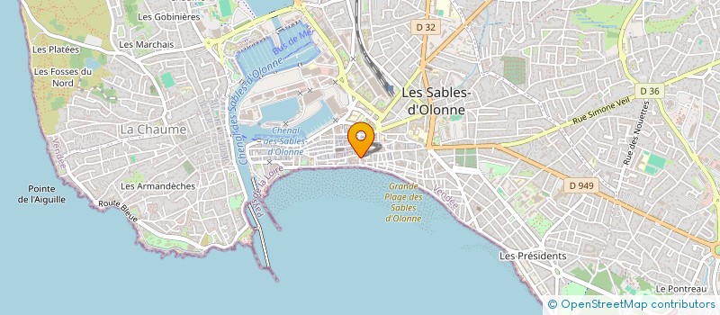 localisation de l'entreprise GAULTIER  LES SABLES D'OLONNE