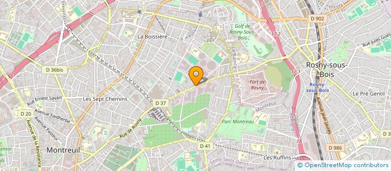localisation de l'entreprise GAULTIER CONSEIL ET INFORMATIQUE à MONTREUIL