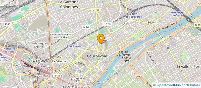 localisation de l'entreprise GAUNEAU S A R L  COURBEVOIE